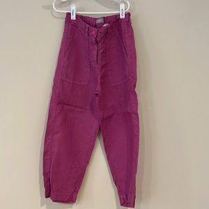 Il Gufo girls pants,pink, linen. Purchased in Italy